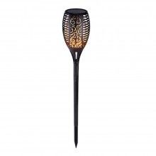 Lampa Solara Pentru Gradina SIKS, Torta Cu Efect De Flacara, Buton On/Off, 59 cm, Negru