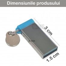 Stick Memorie SIKS, 2 GB, USB 3.0, Gri Metalic / Albastru