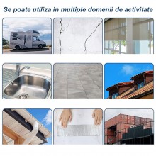 Banda Adeziva EDAR Pentru Reparatii, Finisaj din Aluminiu, Rezistenta la Intemperii, Previne Scurgerile, Adeziv Permanent, Di... Banda Adeziva EDAR Pentru Reparatii, Finisaj din Aluminiu, Rezistenta la Intemperii, Previne Scurgerile, Adeziv Permanent, Di...