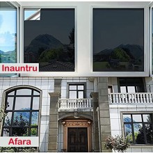Folie Reflexiva EDAR Pentru Geamuri Interioare, Protectie Solara UV, Efect De Oglinda, 60x300cm, Aplicare Usoara, Negru/Argintiu Folie Reflexiva EDAR Pentru Geamuri Interioare, Protectie Solara UV, Efect De Oglinda, 60x300cm, Aplicare Usoara, Negru/Argintiu