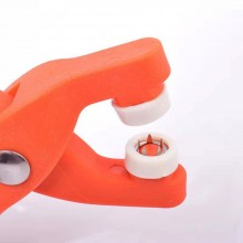 Cleste EDAR Pentru Atasarea Capselor, 14 cm, Portocaliu, Capse si Trusa Depozitare Incluse, Varfuri Rotunjite