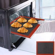Folie De Copt EDAR Tip Covoras, Reutilizabila, Din Silicon Alimentar, Ideala Pentru Cuptor, Nu Se Lipeste, Negru/Maro, 40x30 cm