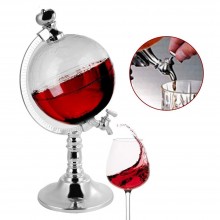 Dozator EDAR pentru Bauturi, Model Glob Pamantesc, Capacitate 3.5 l, Palnie Inclusa, Transparent