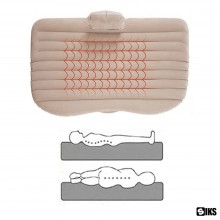 Saltea Auto Gonflabila SIKS Pentru Bancheta, 2 Perne Incluse Si Pompa, 140 x 87 cm, Bej