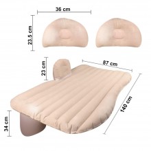 Saltea Auto Gonflabila SIKS Pentru Bancheta, 2 Perne Incluse Si Pompa, 140 x 87 cm, Bej Saltea Auto Gonflabila SIKS Pentru Bancheta, 2 Perne Incluse Si Pompa, 140 x 87 cm, Bej