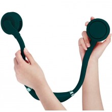 Ventilator Ultra Portabil SIKS, Model G1, Pozitionare Pe Gat, 3 Trepte De Viteza, Flexibil, Rotire 360 Grade, Verde