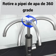 Robinet Electric SIKS Pentru Incalzire Apa Instant, Montare Chiuveta, Inox, Cu Display Si Rotire 360 Grade, Argintiu Robinet Electric SIKS Pentru Incalzire Apa Instant, Montare Chiuveta, Inox, Cu Display Si Rotire 360 Grade, Argintiu