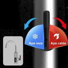 Robinet Electric SIKS Pentru Incalzire Apa Instant, Montare Chiuveta, Inox, Cu Display Si Rotire 360 Grade, Argintiu Robinet Electric SIKS Pentru Incalzire Apa Instant, Montare Chiuveta, Inox, Cu Display Si Rotire 360 Grade, Argintiu