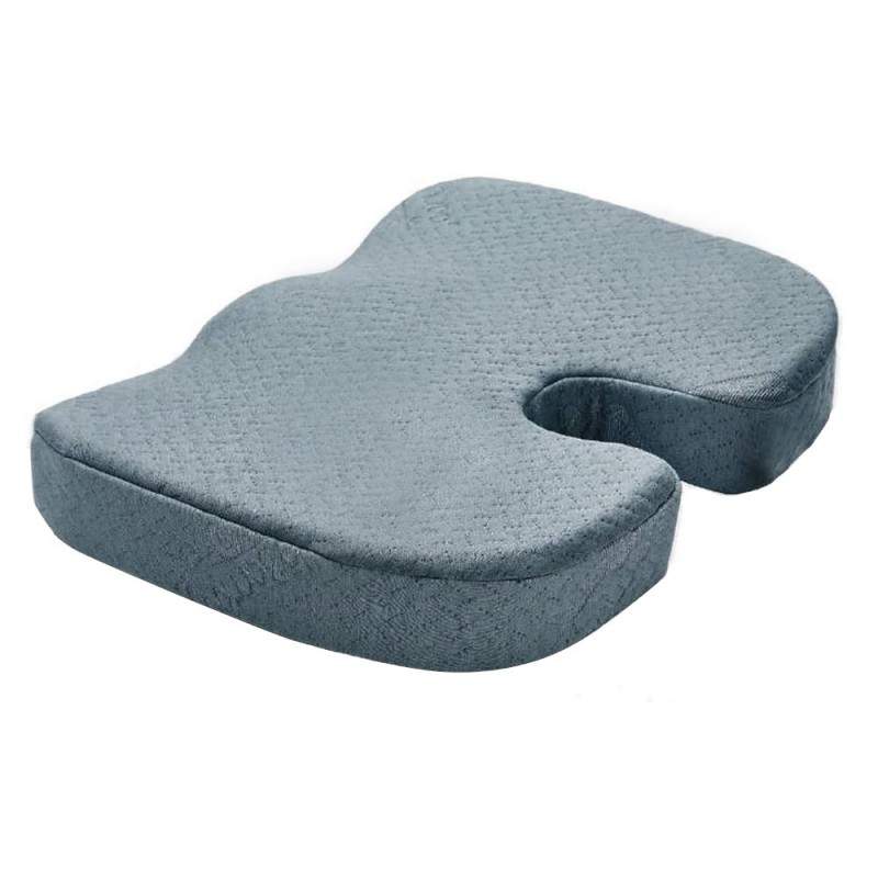 Perna Ortopedica SIKS Pentru Sezut Din Fibre De Bambus, Usor De Intretinut, Dimensiuni 44 x 35 x 6.5 cm, Gri