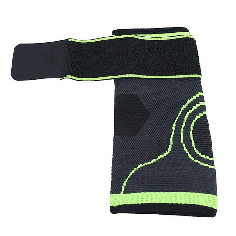 Orteza SIKS Pentru Cot, Elastica Si Ajustabila Din Material Respirabil, Marime Universala, Cotiera Elastica, Negru / Verde