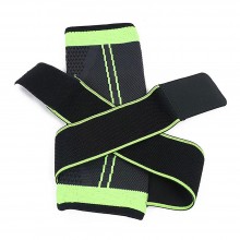 Orteza SIKS Pentru Glezna, Bandaj Elastic Tip Soseta Cu Banda Ajustabila ,Marime Universala, Unisex, Negru / Verde