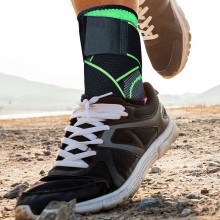 Orteza SIKS Pentru Glezna, Bandaj Elastic Tip Soseta Cu Banda Ajustabila ,Marime Universala, Unisex, Negru / Verde Orteza SIKS Pentru Glezna, Bandaj Elastic Tip Soseta Cu Banda Ajustabila ,Marime Universala, Unisex, Negru / Verde