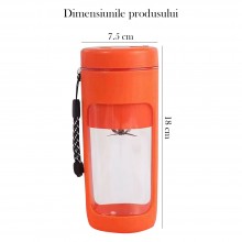 Blender Portabil SIKS Cu Incarcare USB, 6 Lame, Capacitate 450 ml, Portocaliu Blender Portabil SIKS Cu Incarcare USB, 6 Lame, Capacitate 450 ml, Portocaliu