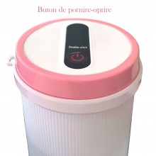 Mini Blender Portabil, Compact SIKS, Electric, Incarcare USB, 4 Lame, Capacitate 300 ml, Roz / Alb Mini Blender Portabil, Compact SIKS, Electric, Incarcare USB, 4 Lame, Capacitate 300 ml, Roz / Alb
