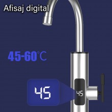 Robinet Electric Instant EDAR, pentu Apa Calda, Afisaj Digital Temperatura, Montare pe Chiuveta, Rotire Pipa 360 Grade, Inox,... Robinet Electric Instant EDAR, pentu Apa Calda, Afisaj Digital Temperatura, Montare pe Chiuveta, Rotire Pipa 360 Grade, Inox,...