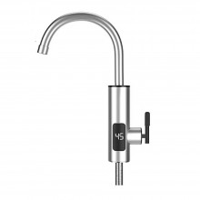 Robinet Electric Instant EDAR, pentu Apa Calda, Afisaj Digital Temperatura, Montare pe Chiuveta, Rotire Pipa 360 Grade, Inox,...
