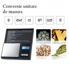 Mini Cantar Portabil EDAR, Pentru Bijuterii, Obiecte Mici, Maxim 500g, Acuratete 0.01g, Digital, Negru Mini Cantar Portabil EDAR, Pentru Bijuterii, Obiecte Mici, Maxim 500g, Acuratete 0.01g, Digital, Negru