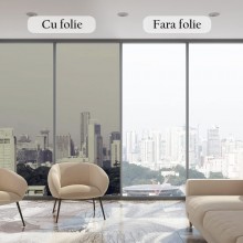 Folie Reflexiva EDAR cu Efect de Oglinda Pentru Ferestre, Protectie Solara UV, Negru, Dimensiuni 45x300cm Folie Reflexiva EDAR cu Efect de Oglinda Pentru Ferestre, Protectie Solara UV, Negru, Dimensiuni 45x300cm