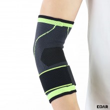 Cotiera EDAR tip Orteza Elastica, Ideala Pentru Activitati Sportive si Casnice, Tricot Respirabil, Banda Velcro, Negru / Verd...