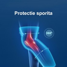 Genunchiera EDAR tip Soseta, Ideala Pentru Activitati Sportive si Casnice, Tricot Respirabil, Tricot 3D, Negru / Verde, Marim...
