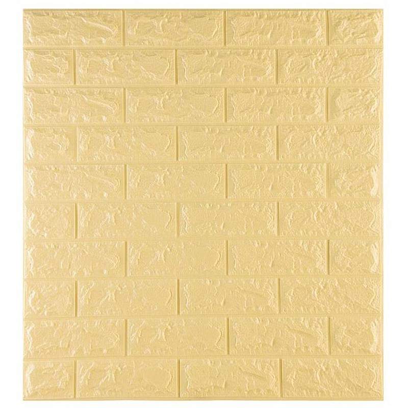 Tapet 3D EDAR cu Design Retro, Autoadeziv, Model Caramida Vintage, Culoare Galben Pal, 77x70cm, Usor de Aplicat si Curatat Tapet 3D EDAR cu Design Retro, Autoadeziv, Model Caramida Vintage, Culoare Galben Pal, 77x70cm, Usor de Aplicat si Curatat