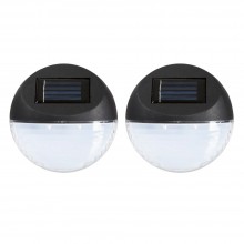 Set 2 x Lampi EDAR cu Incarcare Solara, Pentru Exterior, Gradina, Terasa, Panou Solar, Acumulator 600mah, Montare pe Perete, ...