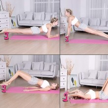 Aparat Fitness EDAR Cu Suport Pentru Picioare, Ideal Pentru Flotari, Abdomene, Tonifiere Muschi Abdominali, Fixare pe Podea, Roz