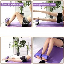 Aparat Fitness EDAR Cu Suport Pentru Picioare, Ideal Pentru Flotari, Abdomene, Tonifiere Muschi Abdominali, Fixare pe Podea, Mov