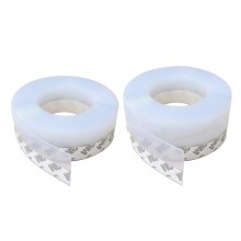Set 2 x Banda de Etansare din Silicon SIKS, Pentru Usa, Fereastra, Cabina de Dus, Transparenta, 25 mm x 1,8 m + 45 mm x 1,8 m