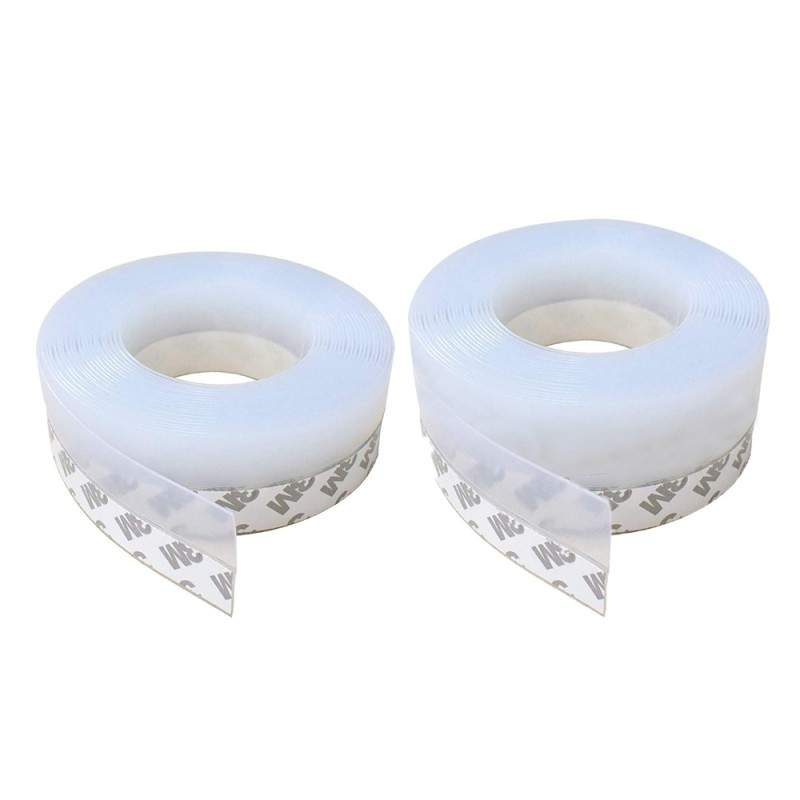 Set 2 x Banda de Etansare din Silicon SIKS, Pentru Usa, Fereastra, Cabina de Dus, Transparenta, 25 mm x 1,8 m + 45 mm x 1,8 m