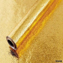 Folie de aluminiu EDAR, autoadeziva, protectie bucatarie, rezistenta la apa, dimensiuni 61 x 300 cm, auriu