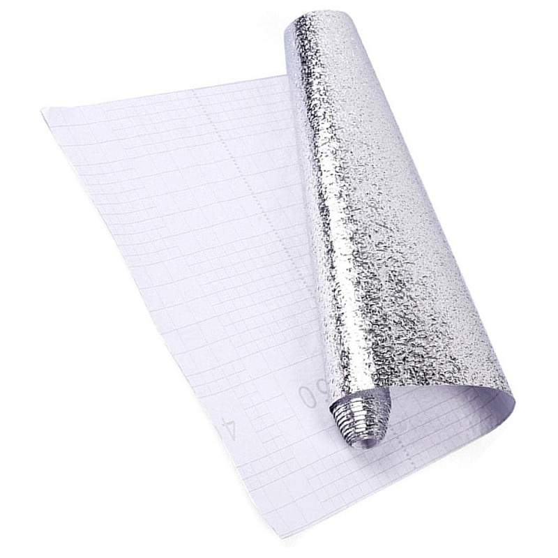 Autocolant Bucatarie Anti-Mucegai SIKS, Anti-Bacterian, Usor de Curatat, Design Tip Aluminiu Rezistent, PVC, 40 x 200 cm