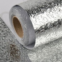 Autocolant Bucatarie Anti-Mucegai SIKS, Anti-Bacterian, Usor de Curatat, Design Tip Aluminiu Rezistent, PVC, 40 x 200 cm