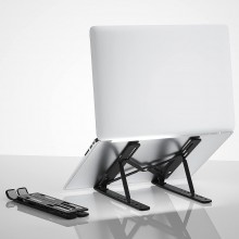 Suport laptop EDAR, Pliabil, Stand Universal, Design Ergonomic, Aluminiu Rezistent, 7 Niveluri de Inclinare, Negru Suport laptop EDAR, Pliabil, Stand Universal, Design Ergonomic, Aluminiu Rezistent, 7 Niveluri de Inclinare, Negru