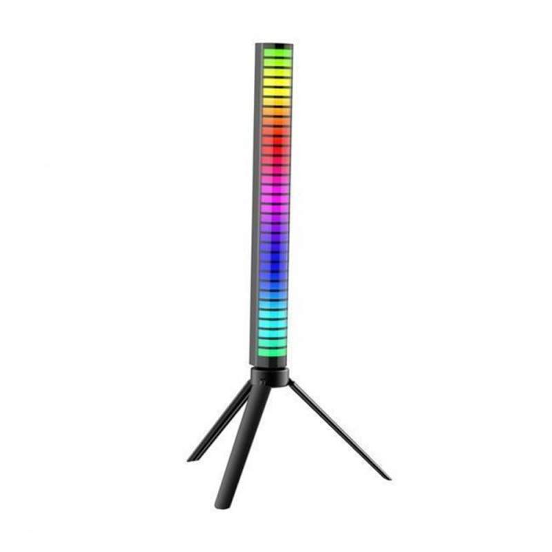 Lumini De Ritm EDAR cu Aplicatie LED, Tip Bara RGB Cu Activare Sonora, 32 LED-uri, Acumulator Reincarcabil, Sincronizare Muzi...