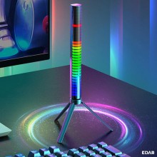 Lumini De Ritm EDAR cu Aplicatie LED, Tip Bara RGB Cu Activare Sonora, 32 LED-uri, Acumulator Reincarcabil, Sincronizare Muzi...