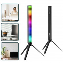 Lumini De Ritm EDAR cu Aplicatie LED, Tip Bara RGB Cu Activare Sonora, 32 LED-uri, Acumulator Reincarcabil, Sincronizare Muzi...