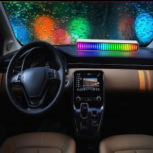 Bara LED cu Lumini De Ritm EDAR, Activare Sonora, RGB, 32 Leduri, 18 Culori, Mutiple Moduri, Incarcare USB, Pentru Gaming, Alb Bara LED cu Lumini De Ritm EDAR, Activare Sonora, RGB, 32 Leduri, 18 Culori, Mutiple Moduri, Incarcare USB, Pentru Gaming, Alb