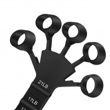 Flexor SIKS Pentru Degete Din Silicon, Banda De Sustinere Velcro, Diferite Niveluri De Dificultate, Recuperare Fizica, Negru