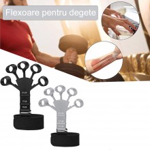 Set 2 Flexori Degete SIKS, Curea Sustinere Mana, 3 Niveluri De Dificultate, Recuperare Fizica, Antrenamentul De Flexie Si Ext...