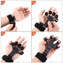 Set 2 x Flexor Degete EDAR, Curea Sustinere Velcro, Inele Silicon Flexibil, Pentru Antrenament Mana, Antebrat, Recuperare Fiz...