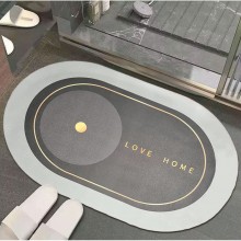 Covor de Baie Antiderapant SIKS, Model „Love Home”, Oval, 80 x 47 cm, Gri Covor de Baie Antiderapant SIKS, Model „Love Home”, Oval, 80 x 47 cm, Gri