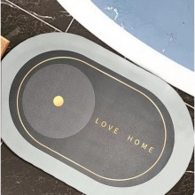 Covor de Baie Antiderapant SIKS, Model „Love Home”, Oval, 80 x 47 cm, Gri Covor de Baie Antiderapant SIKS, Model „Love Home”, Oval, 80 x 47 cm, Gri