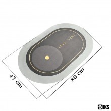 Covor de Baie Antiderapant SIKS, Model „Love Home”, Oval, 80 x 47 cm, Gri Covor de Baie Antiderapant SIKS, Model „Love Home”, Oval, 80 x 47 cm, Gri