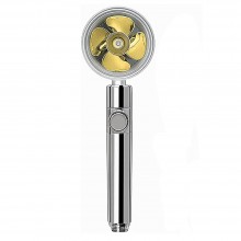 Para Cap de Dus SIKS cu Elice si Jet Turbo Tip Vortex Cu Presiune Foarte Puternica, Filtru Apa, Cap Rotativ 360° si Buton On/...