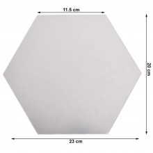 Set 12 Oglinzi Acrilice Autoadezive Decorative SIKS De Perete, 3D, Forma Oglinda Hexagon, Diametru 20 cm, Argintiu