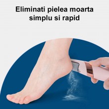 Pila Electrica SIKS, Curatare Calcaie Talpi Si Unghii, Lumina Led, Rezistenta la apa, Incarcare Usb, Cap Rotativ 360 Grade, 2...