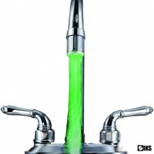 Cap Adaptor De Robinet SIKS Cu Led Multicolor, Perlator, 7 Culori, Termosensibil, Activare Automata, Cu filtru, Argintiu