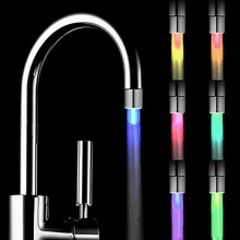 Cap Adaptor De Robinet SIKS Cu Led Multicolor, Perlator, 7 Culori, Termosensibil, Activare Automata, Cu filtru, Argintiu Cap Adaptor De Robinet SIKS Cu Led Multicolor, Perlator, 7 Culori, Termosensibil, Activare Automata, Cu filtru, Argintiu