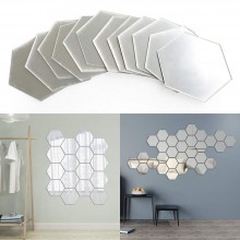 Oglinzi Acrilice Hexagonale EDAR,12 Bucati, Autoadezive, Aplicare pe Perete, Dimensiuni 20 x 23 cm, Argintiu Oglinzi Acrilice Hexagonale EDAR,12 Bucati, Autoadezive, Aplicare pe Perete, Dimensiuni 20 x 23 cm, Argintiu